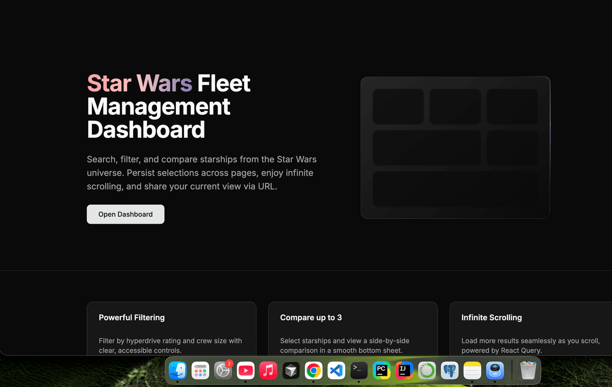 Star Wars Dashboard